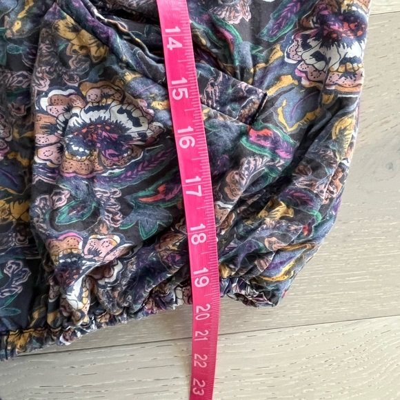 Free People floral light zip up jacket with Balloon sleeves size small S - Picture 9 of 10